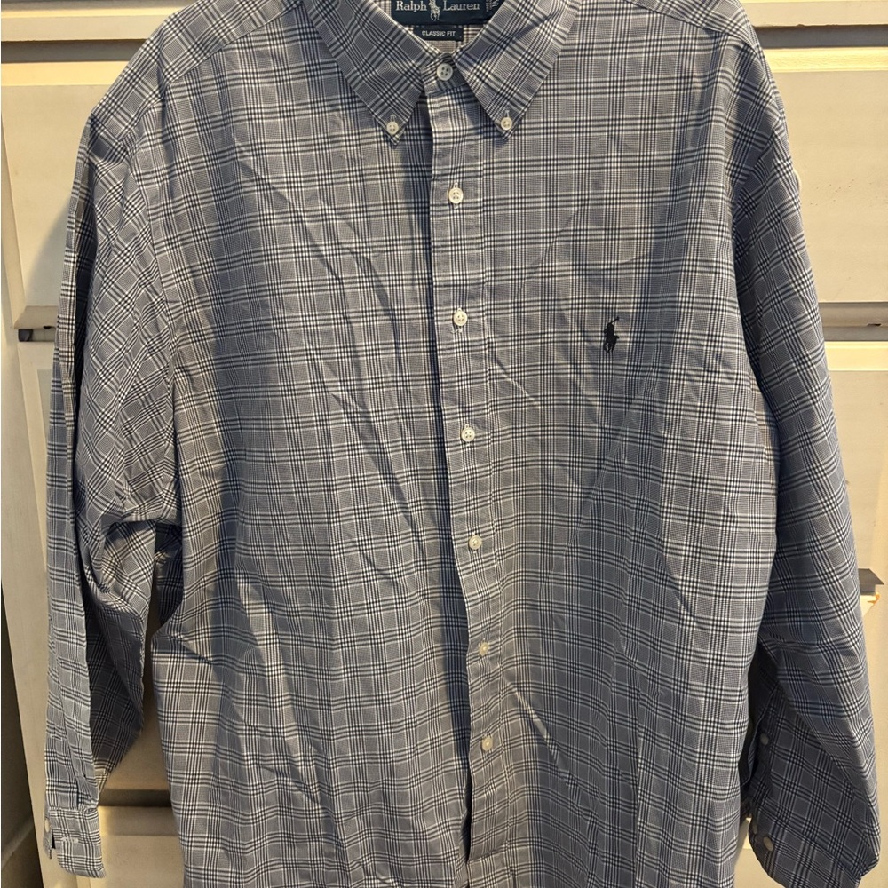 Ralph Lauren Black and White Checkered Shirt